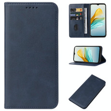 For ZTE Blade A53+ Magnetic Closure Leather Phone Case(Blue)