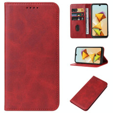 For ZTE Blade A33s Magnetic Closure Leather Phone Case(Red)