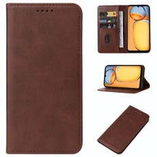 For Xiaomi Poco C65 / Redmi 13C Magnetic Closure Leather Phone Case(Brown)