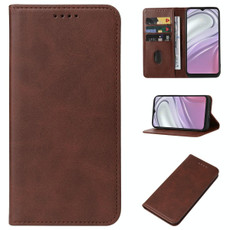 For Motorola Moto G20 Magnetic Closure Leather Phone Case(Brown)