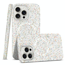 For iPhone 15 Pro Max Colorful Frosted Magsafe PC Hybrid TPU Phone Case(White)