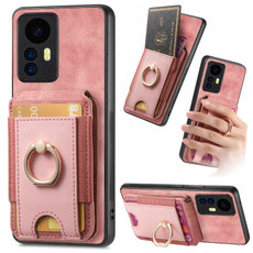 For Xiaomi 12 Pro Retro Splitable Magnetic Stand Card Bag Leather Phone Case(Pink)