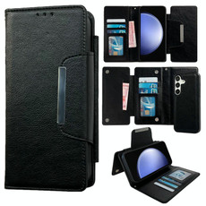 For Samsung Galaxy S23 FE 5G Multifunctional 7-Card Wallet Leather Phone Case(Black)