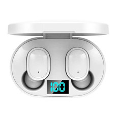 E6S LED Display TWS Wireless Bluetooth Earphone(White)