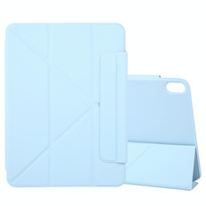 For iPad 10th Gen 10.9 2022 Y-Shape Double-sided Clip Magnetic Smart Tablet Case(Blue)