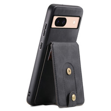 For Google Pixel 8a Denior D14 NK Retro Pattern MagSafe Magnetic Card Holder Leather Phone Case(Black)