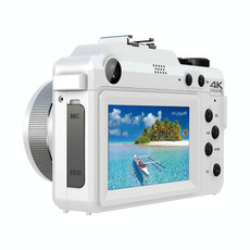 3-Inch Display Digital Camera Dual Front And Rear Cameras 48MP, 18x Digital Zoom 4K HD Camcorder(White)