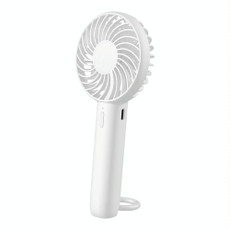 S3 3 Speed Low Noise Hanging Hole Desk Fan Portable Rechargeable Handheld Cooling Fan(White)