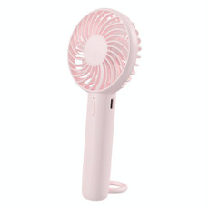 S3 3 Speed Low Noise Hanging Hole Desk Fan Portable Rechargeable Handheld Cooling Fan(Pink)