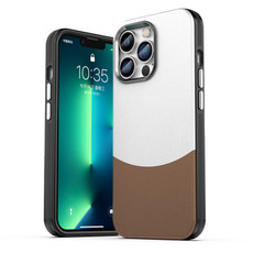 For iPhone 13 Pro Leather Texture MagSafe Magnetic TPU + PC Phone Case(Brown)