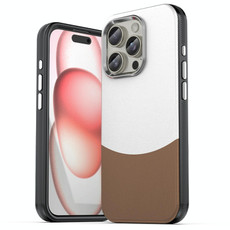 For iPhone 15 Pro Leather Texture MagSafe Magnetic TPU + PC Phone Case(Brown)