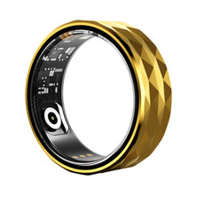 R12M SIZE 22 Smart Ring, Support Health Monitoring / Multiple Exercise Modes(Gold)