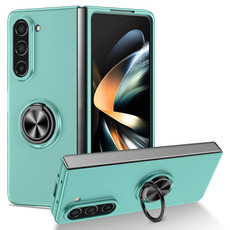 For Samsung Galaxy Z Fold6 5G Armor Ring Holder Phone Case(Sky Blue)