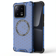 For Xiaomi 13 Pro Honeycomb Magnetic Ring Shockproof Phone Case(Blue)