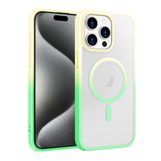 For iPhone 15 Pro Max Colorful MagSafe PC + TPU Phone Case(Fruit Green)