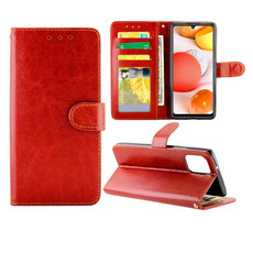 For Samsung Galaxy A42 5G Crazy Horse Texture Leather Horizontal Flip Protective Case with Holder & Card Slots & Wallet & Photo Frame(Brown)