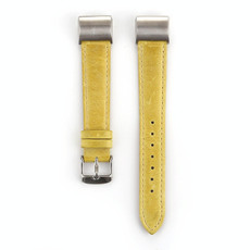 For Fitbit Charge 2 Fresh Style Leather Watch Band(Yellow) For Fitbit Charge 2 Fresh Style Leather Watch Band(Yellow)