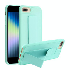 For iPhone SE 2022 / SE 2020 / 8 / 7 Shockproof PC + TPU Protective Case with Wristband & Holder(Mint Green)