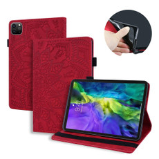 For iPad Air 2022 / 2020 10.9 Calf Texture Embossed Horizontal Flip Leather Case with Holder & Card Slots & Photo Frame(Red)