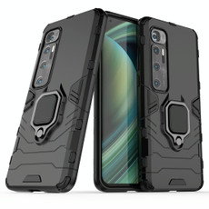 For Xiaomi Mi 10 Ultra Shockproof PC + TPU Protective Case with Magnetic Ring Holder(Black)