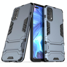 For OPPO Reno4 PC + TPU Shockproof Protective Case with Invisible Holder(Navy Blue) For OPPO Reno4 PC + TPU Shockproof Protective Case with Invisible Holder(Navy Blue)