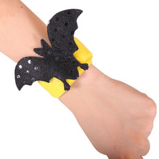 Halloween Pop Ring Bracelet Ghost Festival Gift Party Decorations(Black Bat)