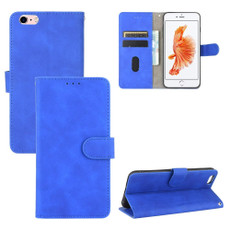 For iPhone 6 & 6s Solid Color Skin Feel Magnetic Buckle Horizontal Flip Calf Texture PU Leather Case with Holder & Card Slots & Wallet(Blue) For iPhone 6 & 6s Solid Color Skin Feel Magnetic Buckle Horizontal Flip Calf Texture PU Leather Case with Holder & Card Slots & Wallet(Blue)