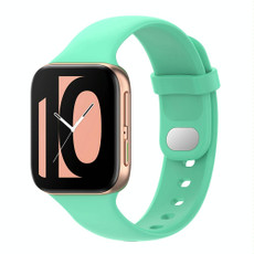 For OPPO Watch 46mm Silicone Watch Band(Stay Blue And Green)
