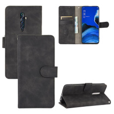 For OPPO Reno2 Z / F Solid Color Skin Feel Magnetic Buckle Horizontal Flip Calf Texture PU Leather Case with Holder & Card Slots & Wallet(Black) For OPPO Reno2 Z / F Solid Color Skin Feel Magnetic Buckle Horizontal Flip Calf Texture PU Leather Case with Holder & Card Slots & Wallet(Black)