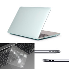 ENKAY Hat-Prince 3 in 1 For MacBook Pro 13 inch A2289 / A2251 (2020) Crystal Hard Shell Protective Case + US Version Ultra-thin TPU Keyboard Protector Cover + Anti-dust Plugs Set(Green)