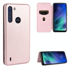 For Motorola Moto One Fusion Carbon Fiber Texture Horizontal Flip TPU + PC + PU Leather Case with Rope & Card Slot(Pink) For Motorola Moto One Fusion Carbon Fiber Texture Horizontal Flip TPU + PC + PU Leather Case with Rope & Card Slot(Pink)