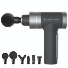 AISZG USB Rechargeable Fascia Gun Muscle Massage Gun, Style:Extreme Edition(Gray)