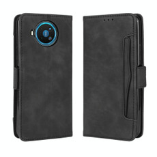 For Nokia 8.3 5G Wallet Style Skin Feel Calf Pattern Leather Case with Separate Card Slot(Black)