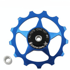 4 PCS MEROCA Metal Bearings Mountain Bike Road Bike Rear Derailleur Guide Wheel 11T/13T Guide Wheel, Specification:13T, Color:Blue 4 PCS MEROCA Metal Bearings Mountain Bike Road Bike Rear Derailleur Guide Wheel 11T/13T Guide Wheel, Specification:13T, Color:Blue