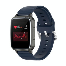 For Xiaomi Haylou Smart Watch LS01 / Smart Watch 2 LS02 Silicone Watch Band, Size: 19mm(Navy Blue)