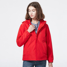 Ladys Detachable 3 in 1 Pair Of Waterproof, Windproof, Warm And Breathable Couples Stormsuit (Color:Red Size:XXXL)