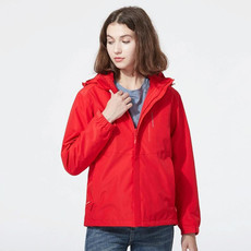 Ladys Detachable 3 in 1 Pair Of Waterproof, Windproof, Warm And Breathable Couples Stormsuit (Color:Red Size:XL)
