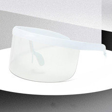 Large Frame Full Protection Outdoor Boy & Girl Sunglasses UV-proof Baby Sunglasses, Frame color: White Frame Transparent Film