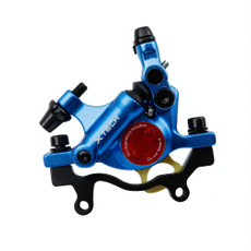 ZOOM HB100 Mountain Bike Hydraulic Brake Caliper Folding Bike Cable Pull Hydraulic Disc Brake Caliper, Style:Rear(Blue) ZOOM HB100 Mountain Bike Hydraulic Brake Caliper Folding Bike Cable Pull Hydraulic Disc Brake Caliper, Style:Rear(Blue)