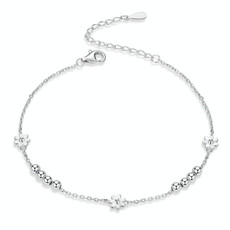 S925 Sterling Silver Daisy Bracelet Plant Shape Bracelet S925 Sterling Silver Daisy Bracelet Plant Shape Bracelet