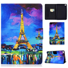 For iPad mini 5 / 4 / 3 / 2 / 1 TPU Electric Pressed Horizontal Flip Leather Case with Holder & Card Slot & Sleep / Wake-up Function(Eiffel Tower)