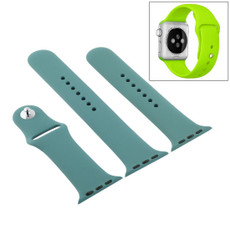 For Apple Watch Series 7 45mm / 6 & SE & 5 & 4 44mm / 3 & 2 & 1 42mm High-performance Ordinary & Longer Rubber Sport Watch Band with Pin-and-tuck Closure(Cactus)