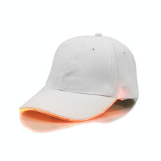 LED Luminous Baseball Cap Male Outdoor Fluorescent Sunhat, Style: Battery, Color:White Hat Orange Light