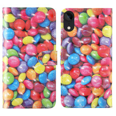 For iPhone XR 3D Painting Colored Drawing Pattern Horizontal Flip TPU + PU Leather Case with Holder & Card Slots & Wallet & Lanyard(Colored Sugar)