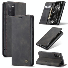 For Samsung Galaxy A41 CaseMe-013 Multifunctional Retro Frosted Horizontal Flip Leather Case with Card Slot & Holder & Wallet(Black)