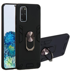 For Samsung Galaxy S20 Plus 2 in 1 Armour Series PC + TPU Protective Case with Ring Holder(Black)