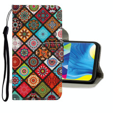 For Samsung Galaxy A50 / A30s Colored Drawing Pattern Horizontal Flip Leather Case with Holder & Card Slots & Wallet(Rhombus)