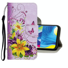 For Samsung Galaxy A11 Colored Drawing Pattern Horizontal Flip Leather Case with Holder & Card Slots & Wallet(Lily)