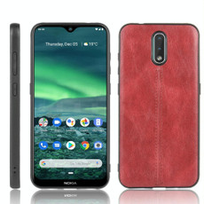 For Nokia 2.3 Shockproof Sewing Cow Pattern Skin PC + PU + TPU Case(Red)