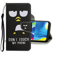 For Samsung Galaxy A21 Colored Drawing Pattern Horizontal Flip Leather Case with Holder & Card Slots & Wallet(Cartoon Words)
